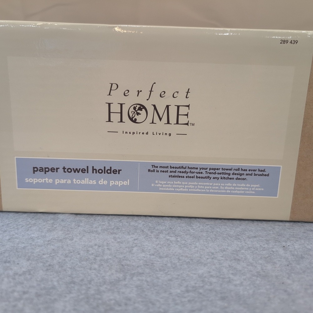 Perfect Home Stainless Steel Kitchen Paper Towel Holder Organizer - Picture 6 of 6